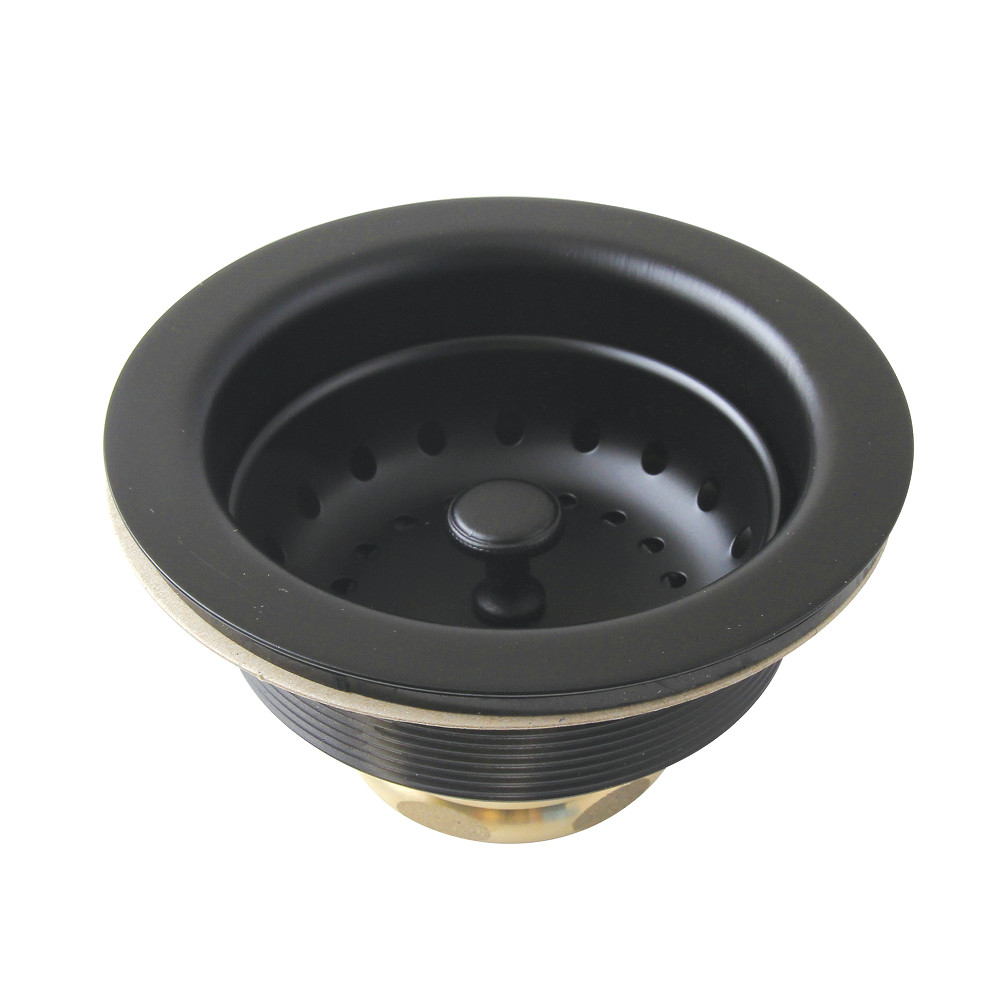 Picture of Kingston Brass K121BMB 3.5 in. Fresno Stainless Steel Kitchen Sink Basket Strainer, Matte Black