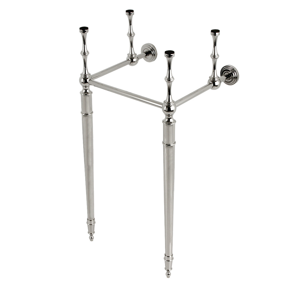 33 in. Edwardian Brass Console Sink Legs, Polished Nickel