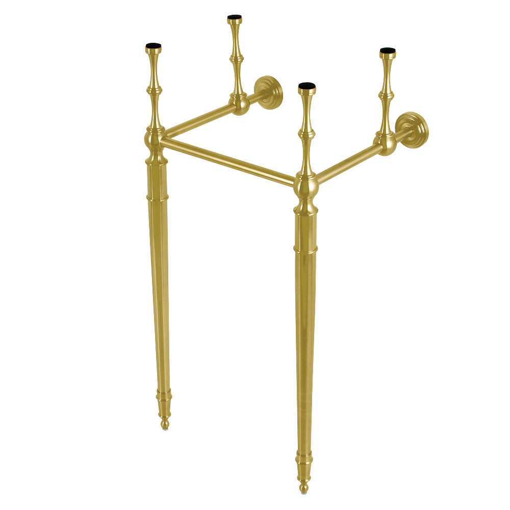 VPB33147 33 in. Edwardian Brass Console Sink Legs, Brushed Brass