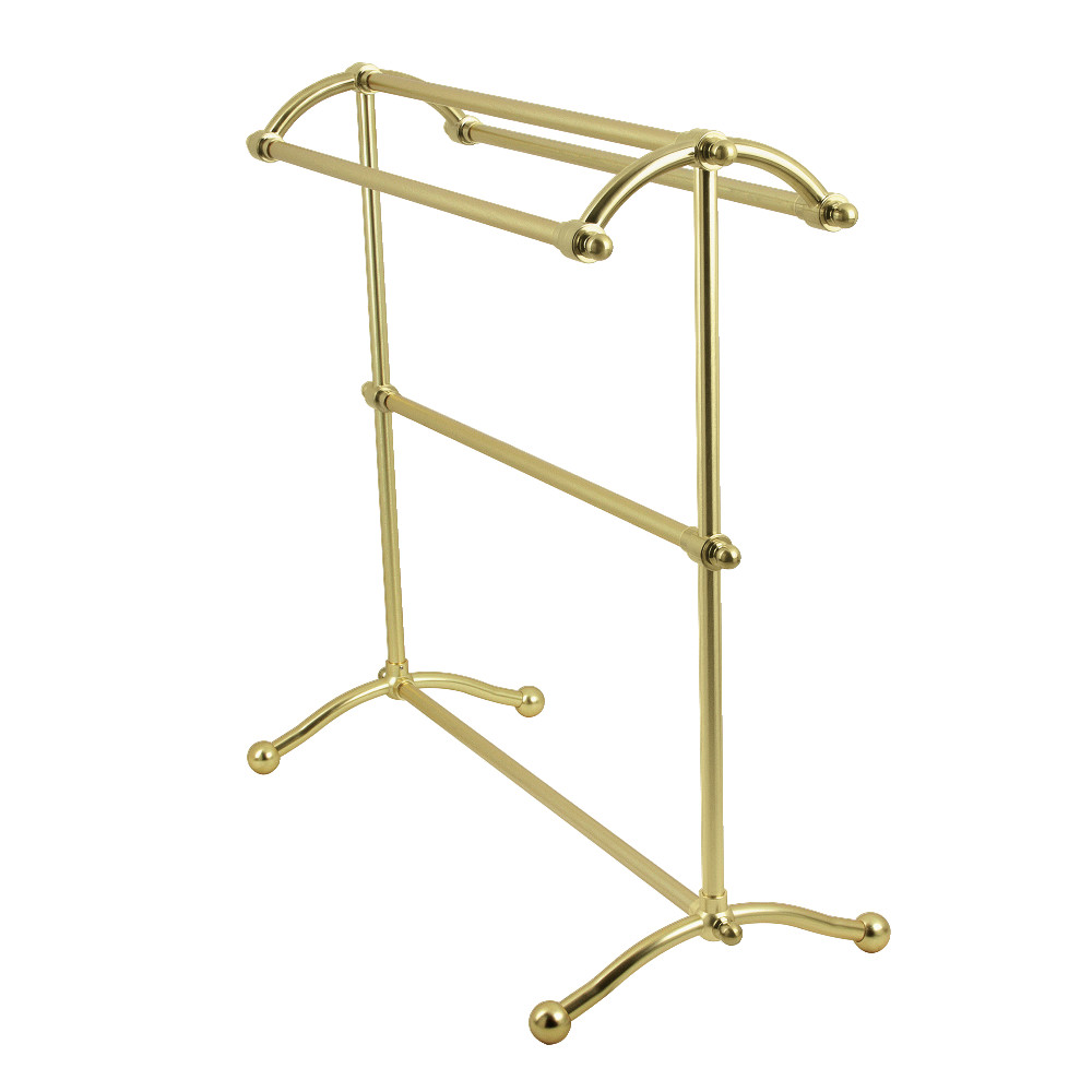 30.13 in. Edenscape Freestanding Towel Rack, Brushed Brass