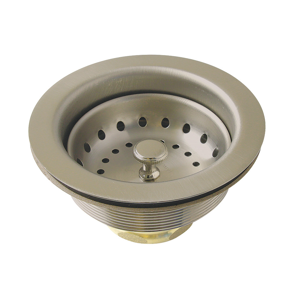 Picture of Kingston Brass K121BBN 3.5 in. Fresno Stainless Steel Kitchen Sink Basket Strainer, Brushed Nickel