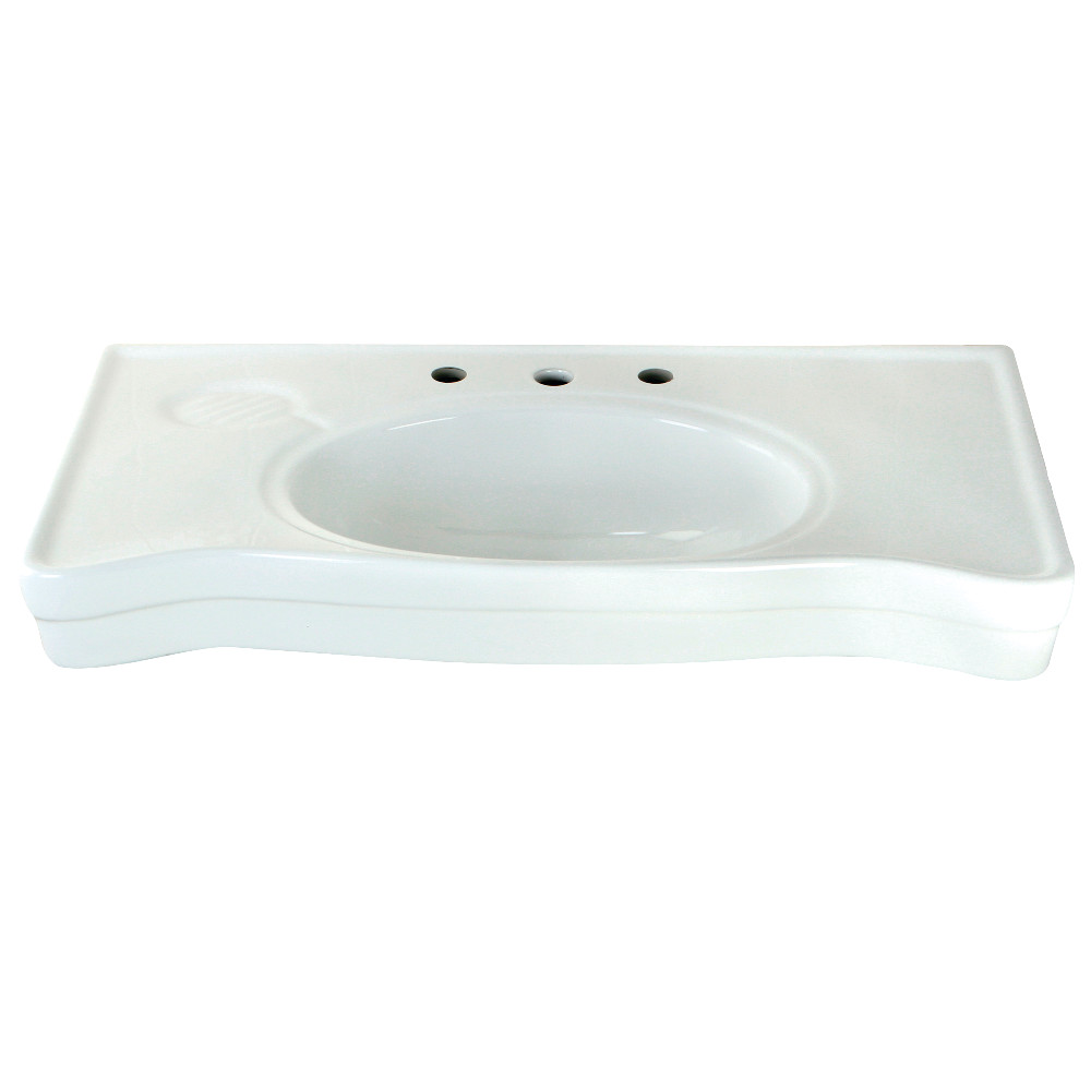 Picture of Kingston Brass VPB1368B 7.88 in. Imperial Ceramic Console Sink Basin, White