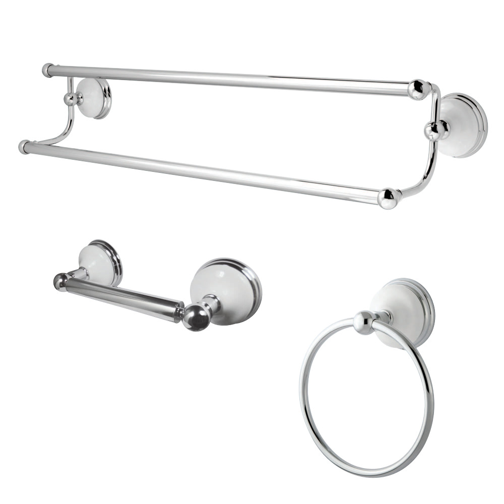 BAK111348C 5.06 in. Victorian Bathroom Accessory Set, Polished Chrome - 3 Piece
