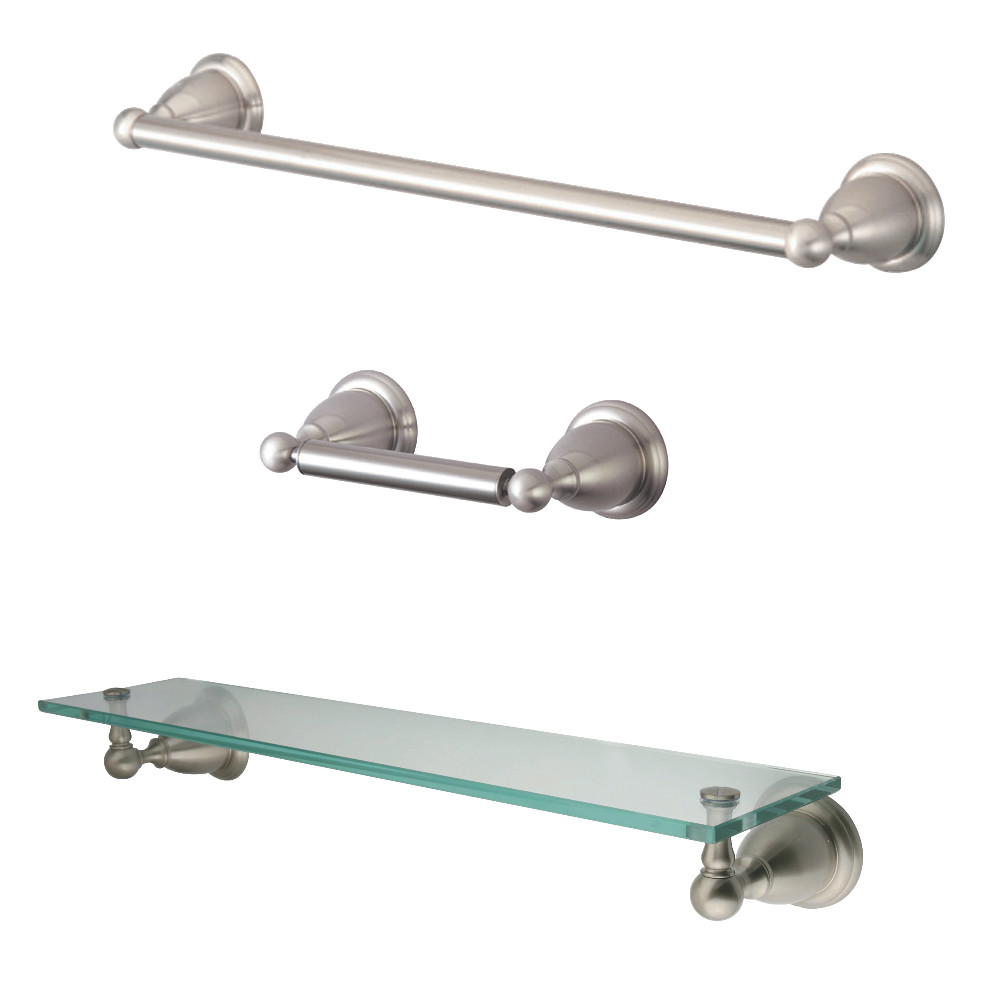 3 in. Bathroom Accessories Set, Brushed Nickel - 3 Piece
