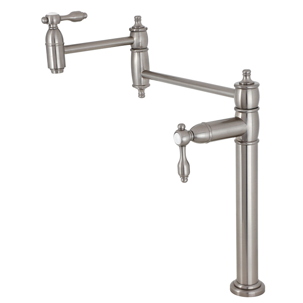 Picture of Kingston Brass KS3708TAL 18.44 in. Tudor Deck Mount Pot Filler, Brushed Nickel