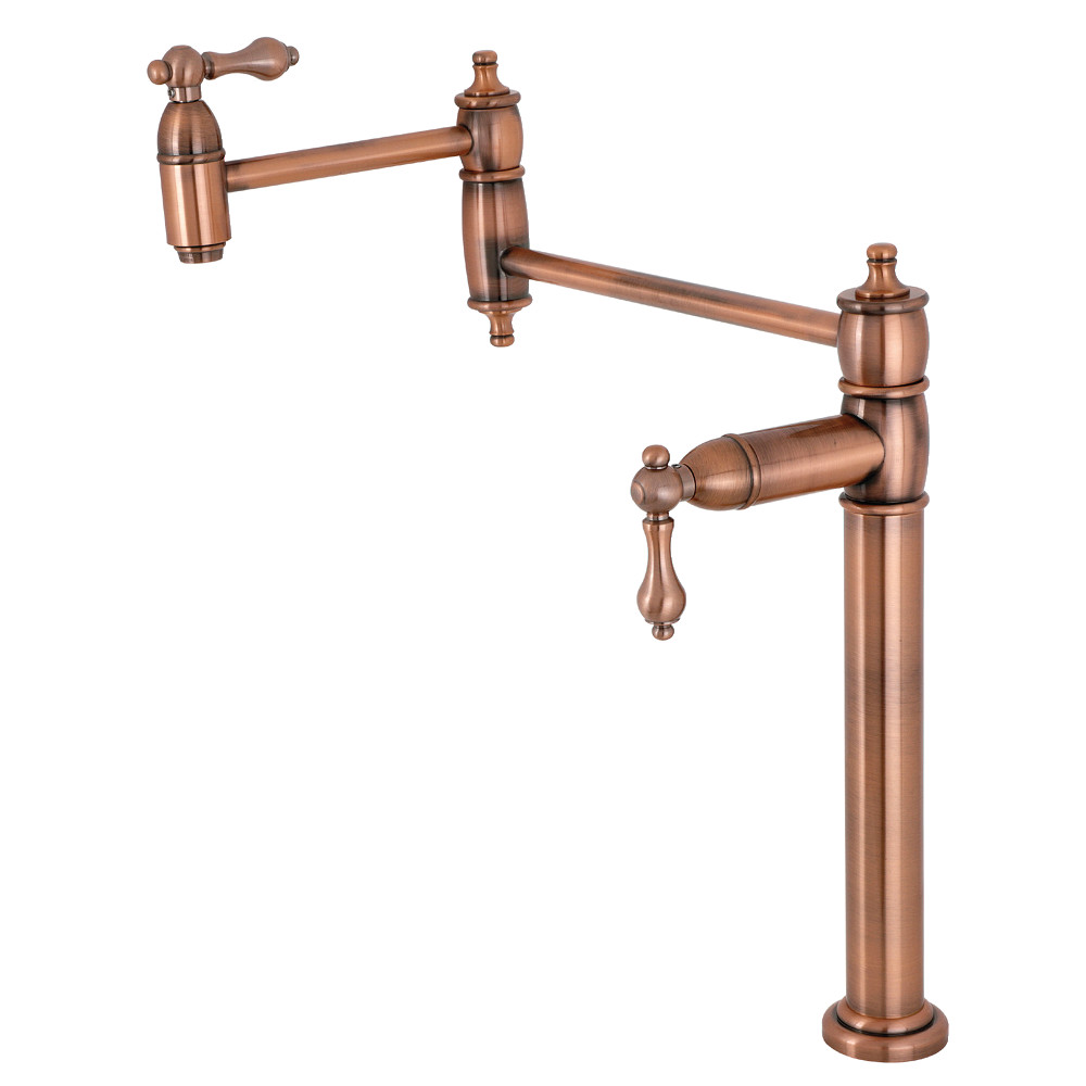 Picture of Kingston Brass KS370ALAC 18.44 in. Restoration Deck Mount Pot Filler, Antique Copper
