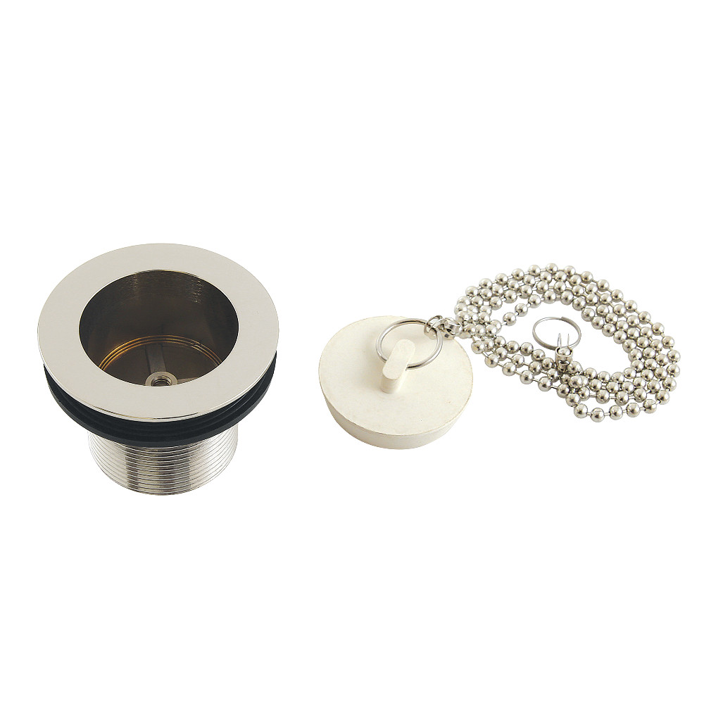 Picture of Kingston Brass DSP15PN 1.5 in. Chain & Stopper Tub Drain with 1.5 in. Body Thread, Polished Nickel