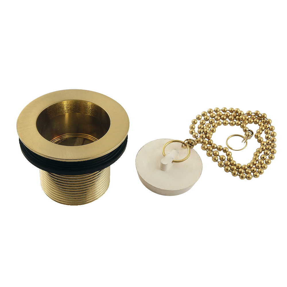Picture of Kingston Brass DSP15SB 1.5 in. Chain & Stopper Tub Drain with 1.5 in. Body Thread, Brushed Brass