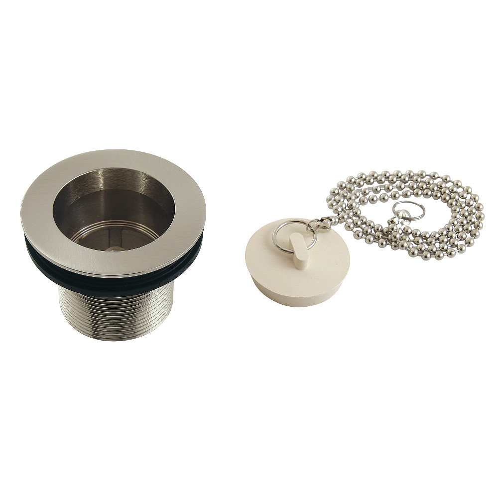 Picture of Kingston Brass DSP15SN 1.5 in. Chain & Stopper Tub Drain with 1.5 in. Body Thread, Brushed Nickel