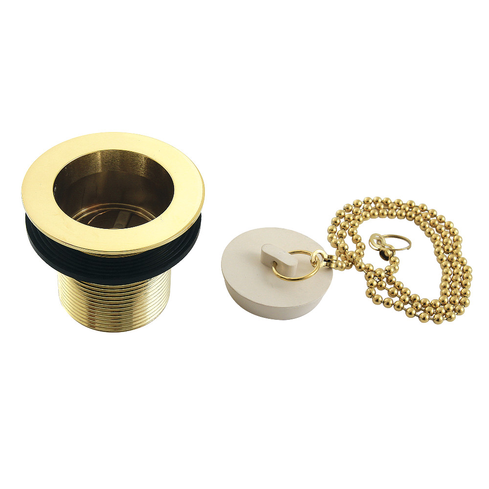 Picture of Kingston Brass DSP17PB 1.5 in. Chain & Stopper Tub Drain with 1.75 in. Body Thread, Polished Brass