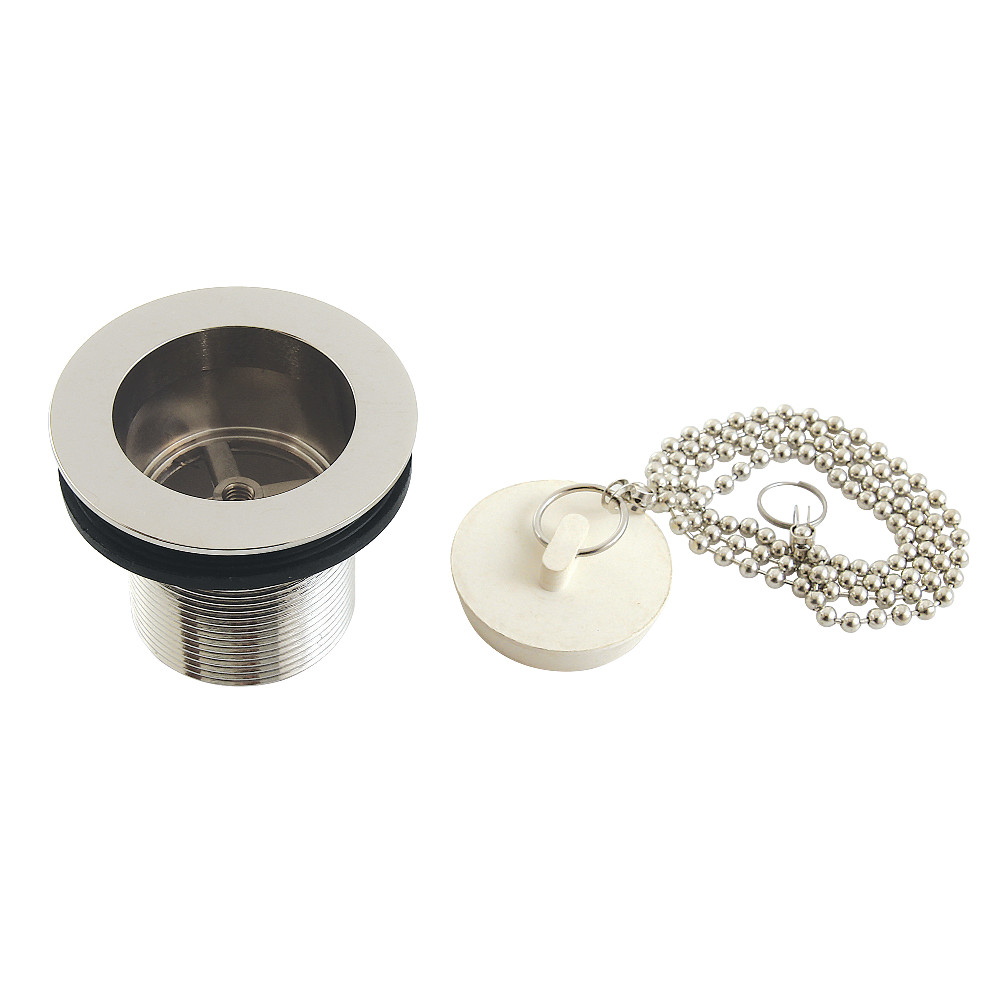 Picture of Kingston Brass DSP17PN 1.5 in. Chain & Stopper Tub Drain with 1.75 in. Body Thread, Polished Nickel