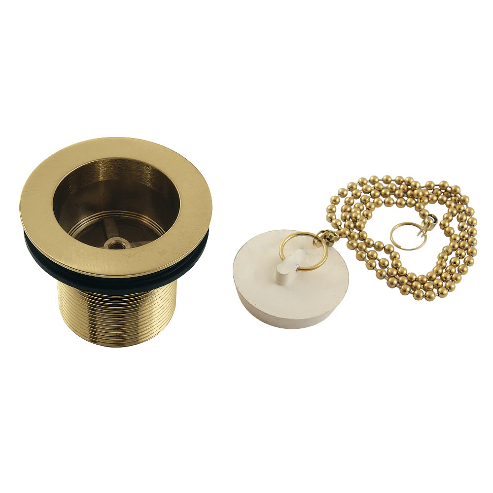 Picture of Kingston Brass DSP17SB 1.5 in. Chain & Stopper Tub Drain with 1.75 in. Body Thread, Brushed Brass