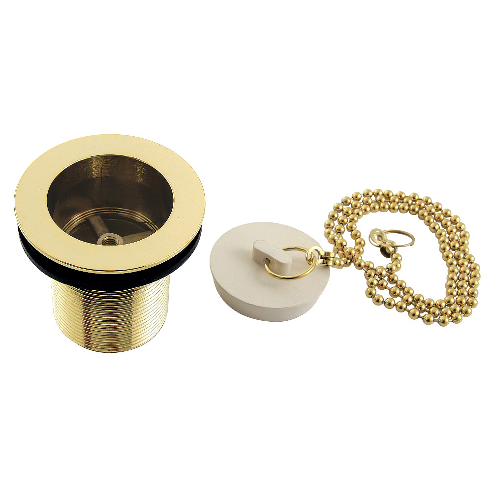 Picture of Kingston Brass DSP20PB 1.5 in. Chain & Stopper Tub Drain with 2 in. Body Thread, Polished Brass
