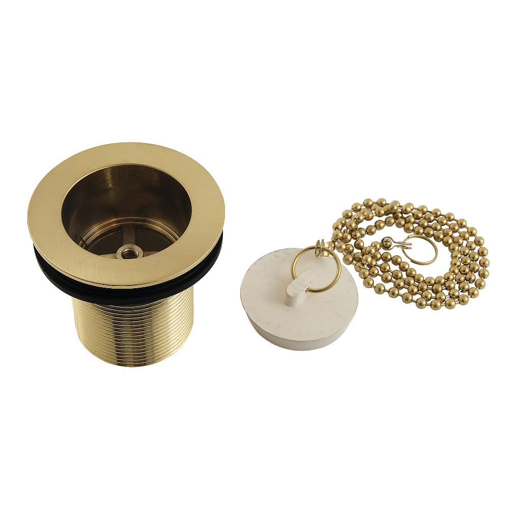 Picture of Kingston Brass DSP20SB 1.5 in. Chain & Stopper Tub Drain with 2 in. Body Thread, Brushed Brass