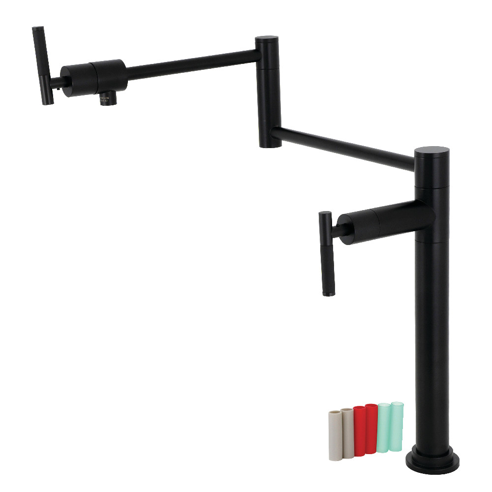 Picture of Kingston Brass KS4700CKL 19.56 in. Kaiser Deck Mount Pot Filler, Matte Black