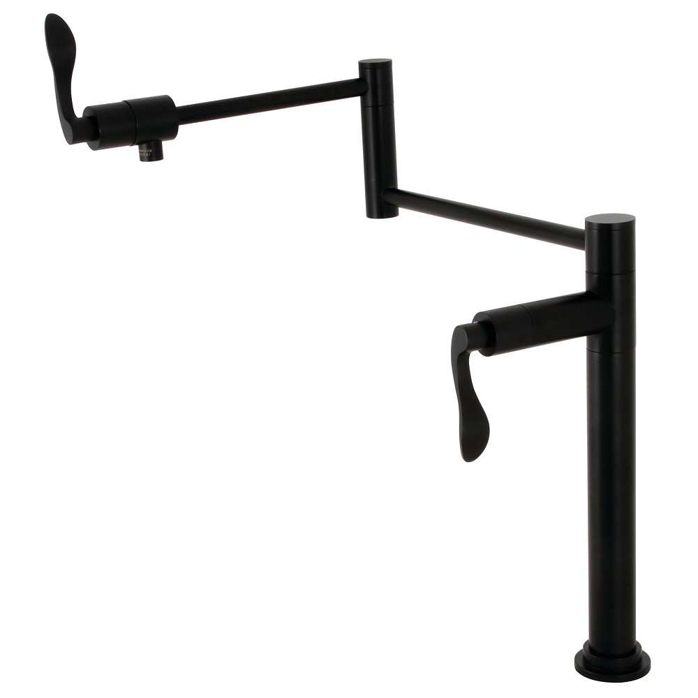 Picture of Kingston Brass KS4700DFL 20.69 in. NuWave Deck Mount Pot Filler, Matte Black
