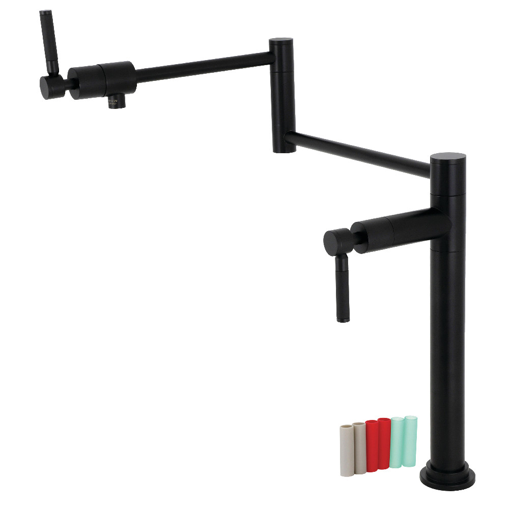Picture of Kingston Brass KS4700DKL 20.31 in. Kaiser Deck Mount Pot Filler, Matte Black
