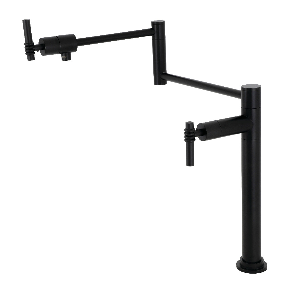 Picture of Kingston Brass KS4700ML 19.25 in. Milano Deck Mount Pot Filler, Matte Black
