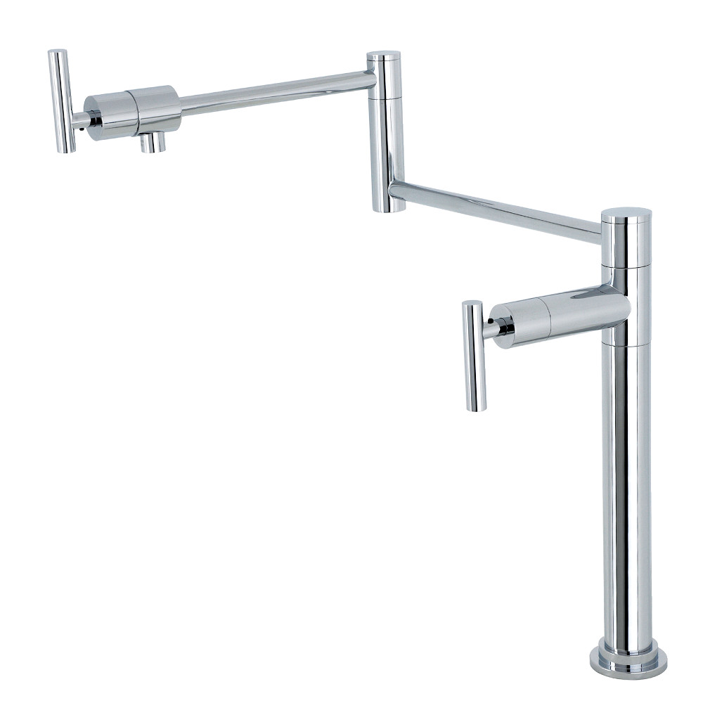 Picture of Kingston Brass KS4701CML 19.25 in. Manhattan Deck Mount Pot Filler, Polished Chrome