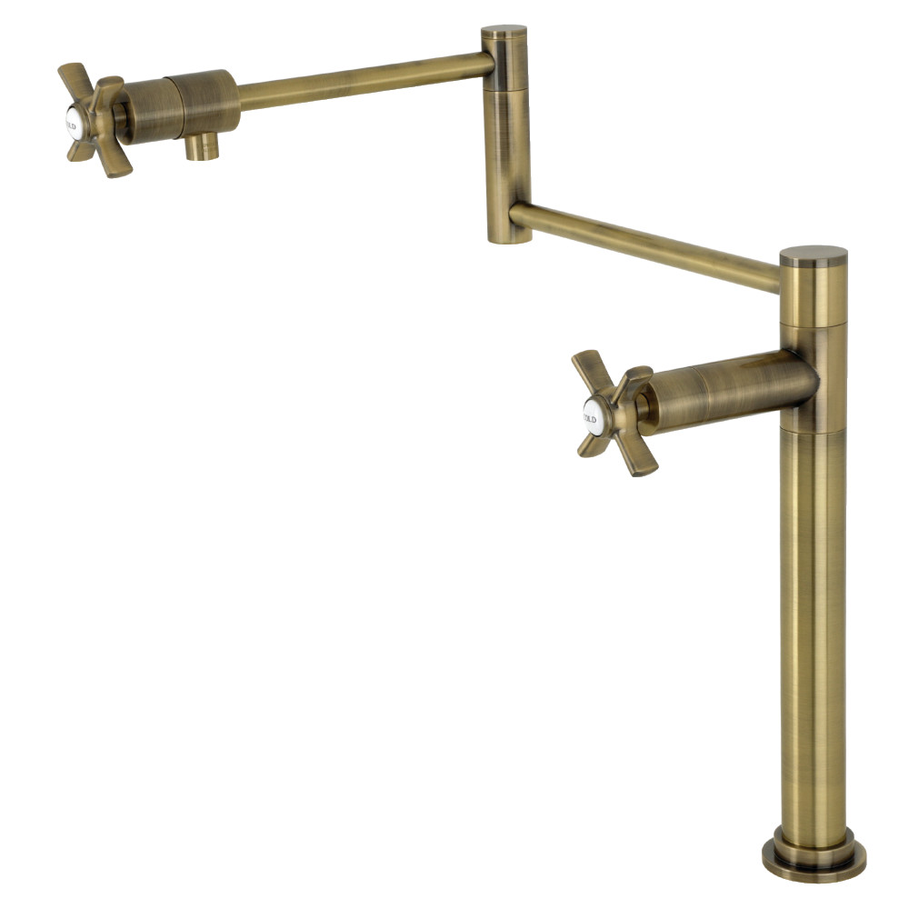 18.53 in. Millennium Deck Mount Pot Filler, Antique Brass -  KitchenCuisine, KI3013461