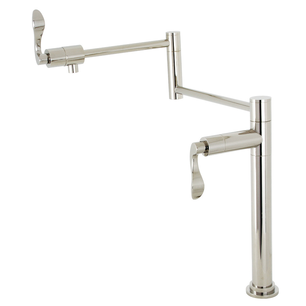 20.69 in. NuWave Deck Mount Pot Filler, Polished Nickel -  KitchenCuisine, KI3016667