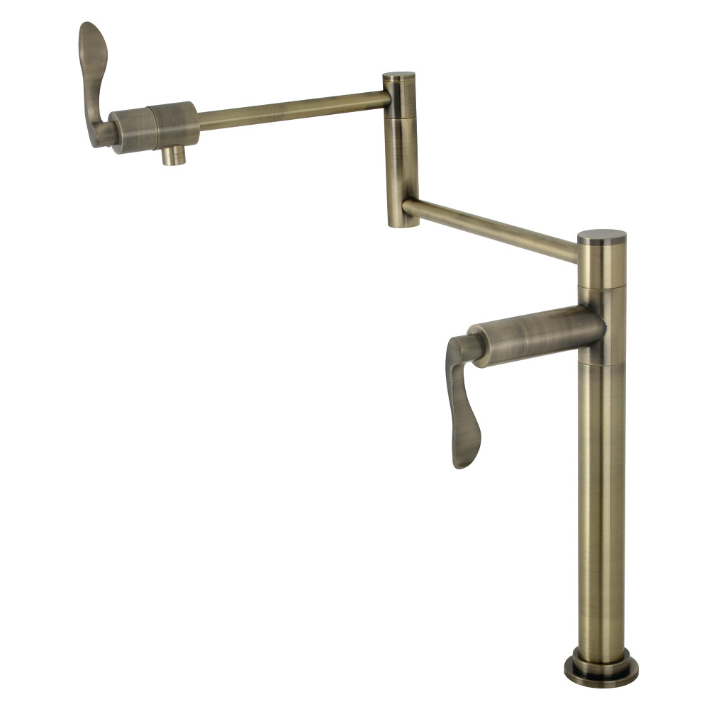 20.69 in. NuWave Deck Mount Pot Filler, Antique Brass -  KitchenCuisine, KI3017591