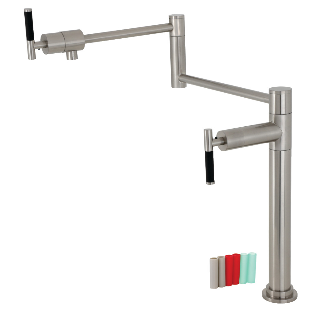Picture of Kingston Brass KS4708CKL 19.56 in. Kaiser Deck Mount Pot Filler, Brushed Nickel