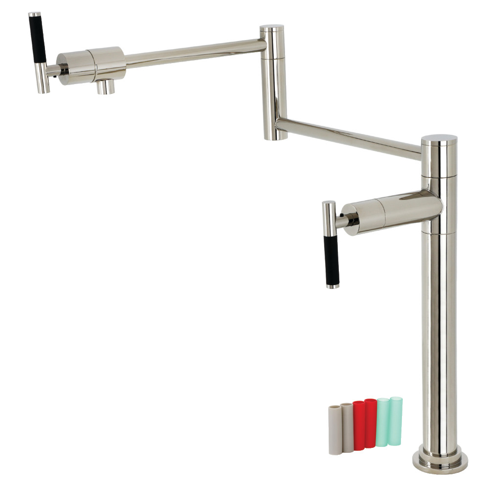 Picture of Kingston Brass KS4706CKL 19.56 in. Kaiser Deck Mount Pot Filler, Polished Nickel