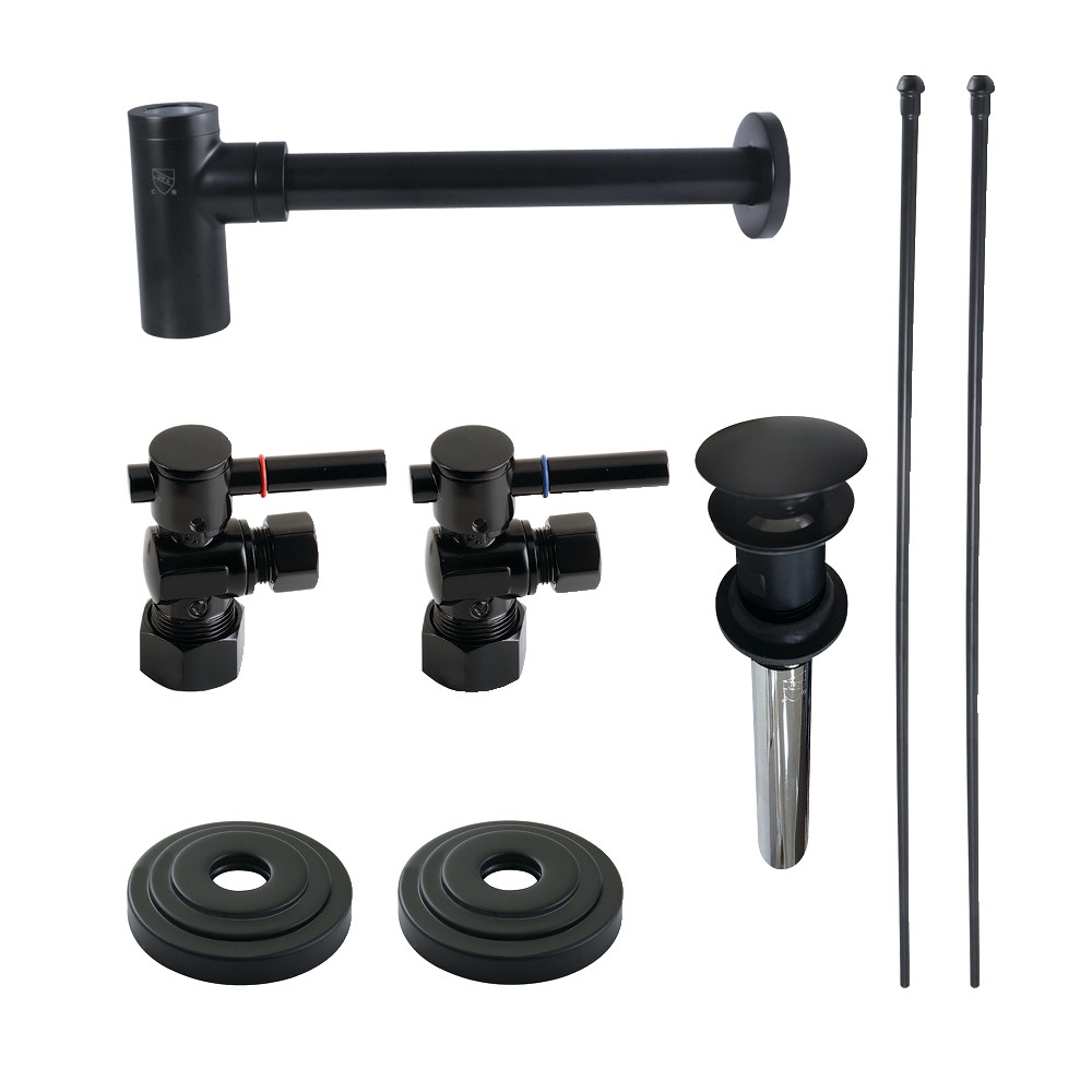 Picture of Kingston Brass CC53300DLTRMK2 4.81 in. Plumbing Sink Trim Kit with Bottle Trap & Overflow Drain, Matte Black