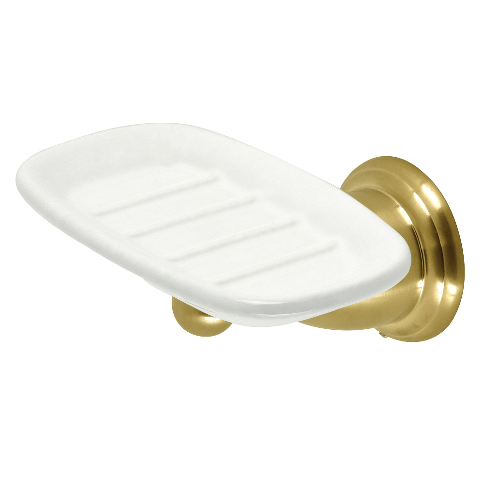 BA1755BB 2.44 in. Heritage Wall-Mount Soap Dish Holder, Brushed Brass