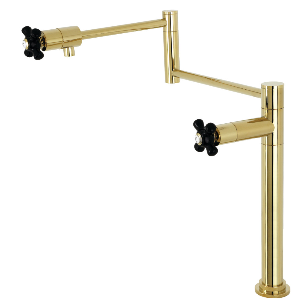 18.28 in. Duchess Deck Mount Pot Filler, Polished Brass -  KitchenCuisine, KI3020195