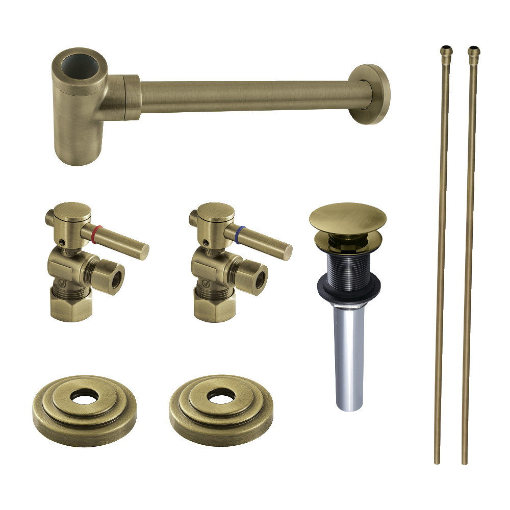Picture of Kingston Brass CC53303DLTRMK1 4.81 in. Plumbing Sink Trim Kit with Bottle Trap & Drain, Antique Brass