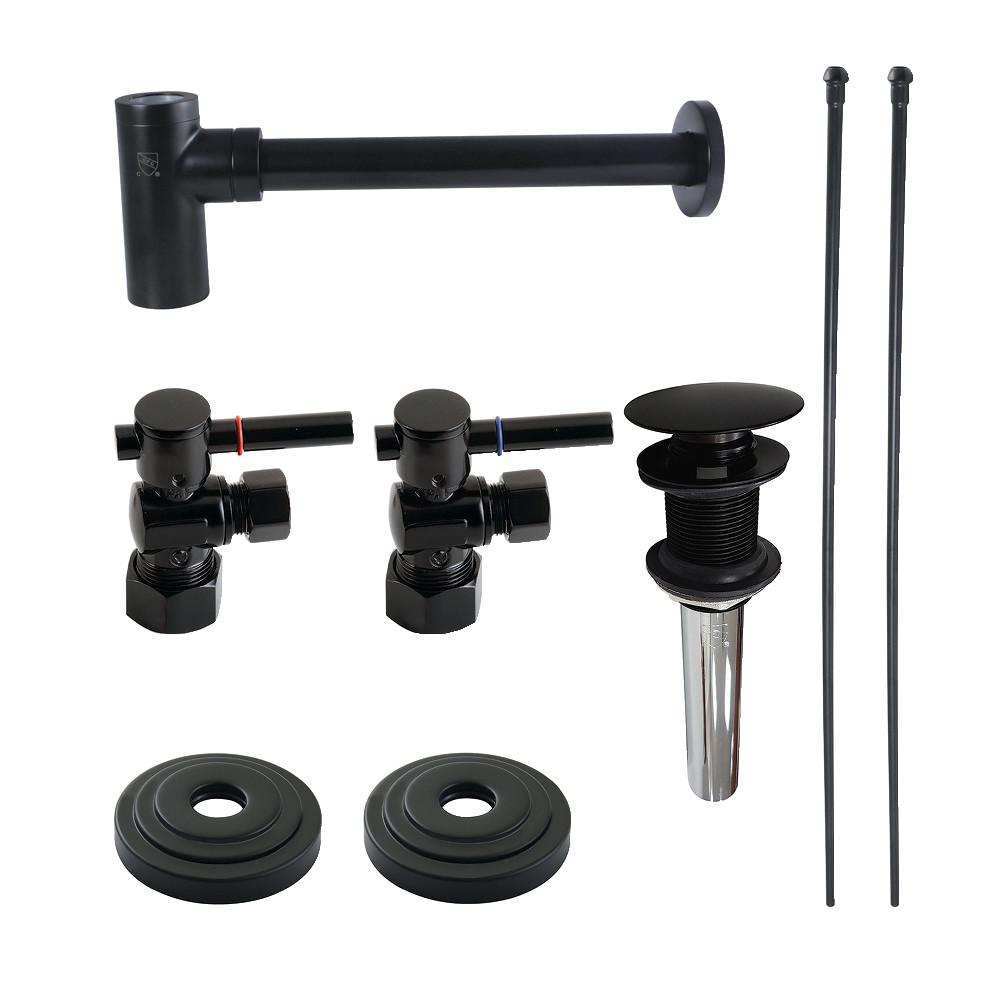 Picture of Kingston Brass CC53300DLTRMK1 4.81 in. Plumbing Sink Trim Kit with Bottle Trap & Drain, Matte Black