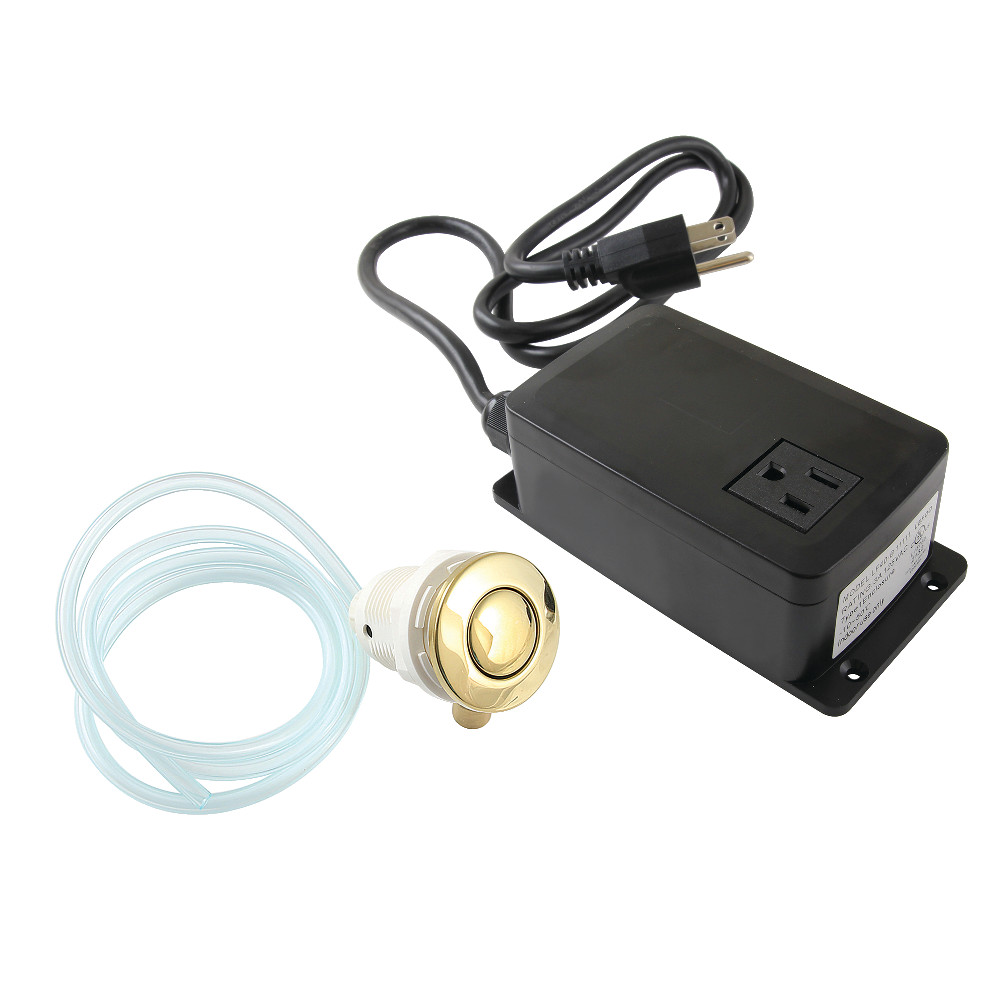 KASK312 2.75 in. Trimscape Single Outlet Garbage Disposal Air Switch Kit, Polished Brass