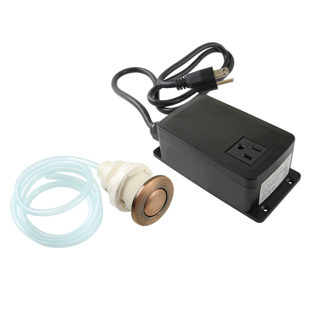 KASK31AC 2.75 in. Trimscape Single Outlet Garbage Disposal Air Switch Kit, Antique Copper