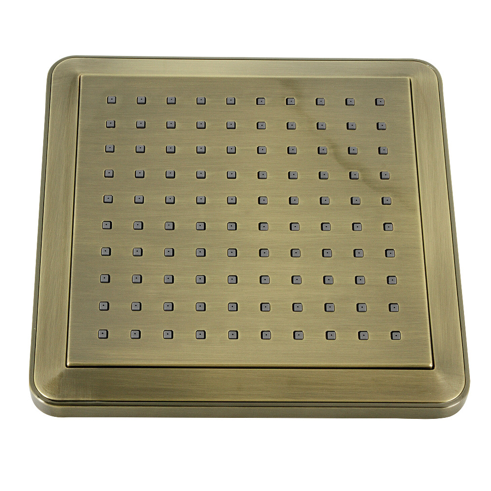 K250A3 9.62 in. Shower Scape Square Rainfall Shower Head, Antique Brass