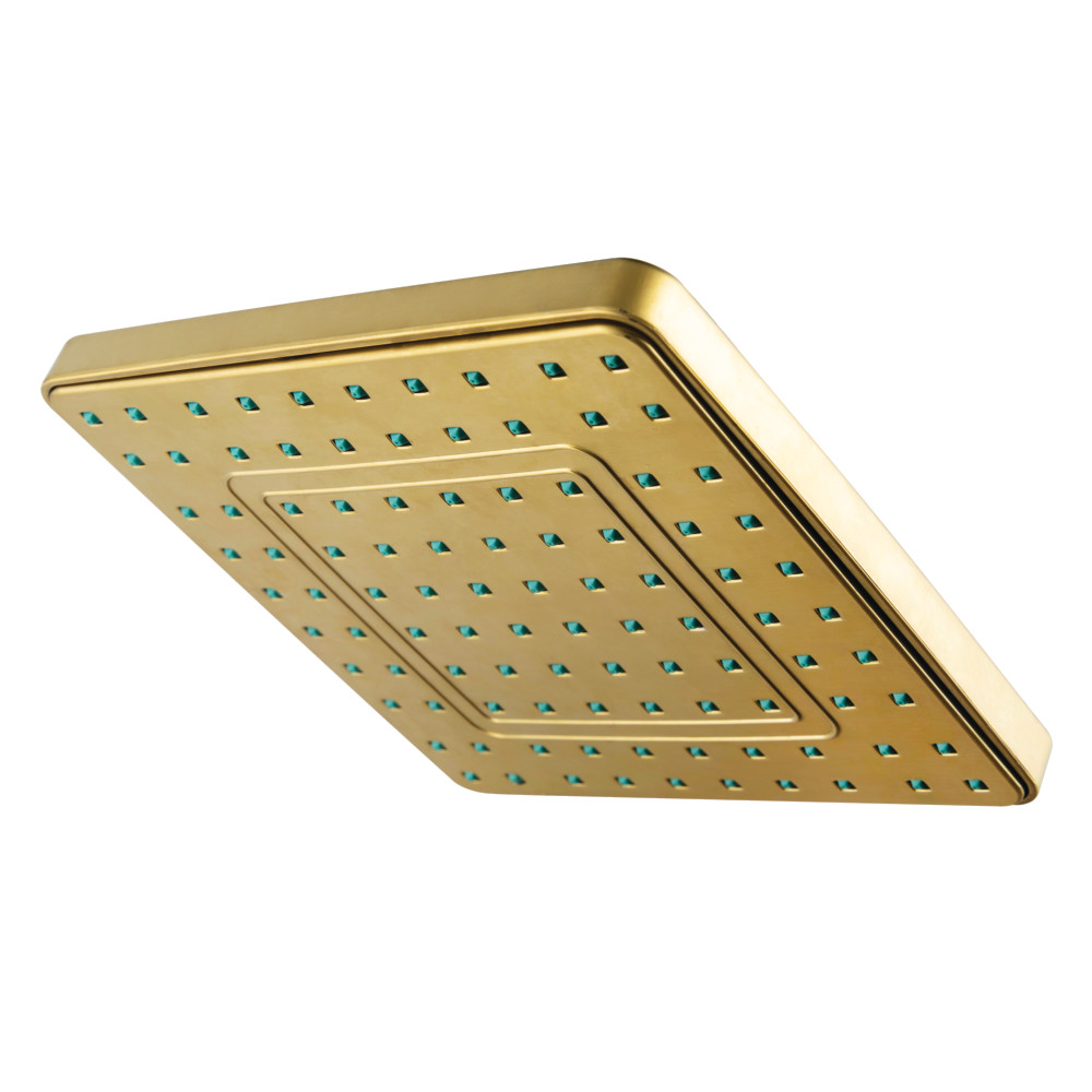Claremont Full Spray Square Rain Shower Head - Brushed Brass - 3.25 in.