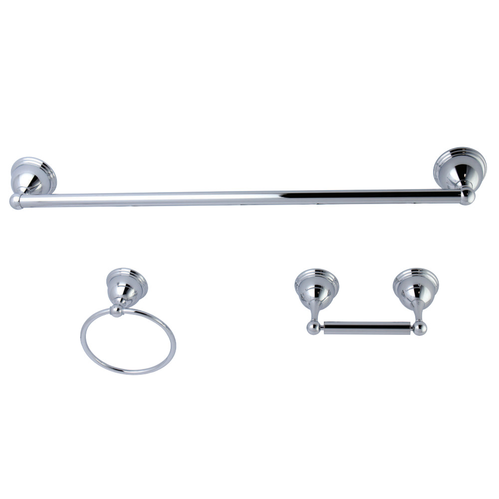 2.75 in. Restoration Bathroom Hardware, Polished Chrome - 3 Piece