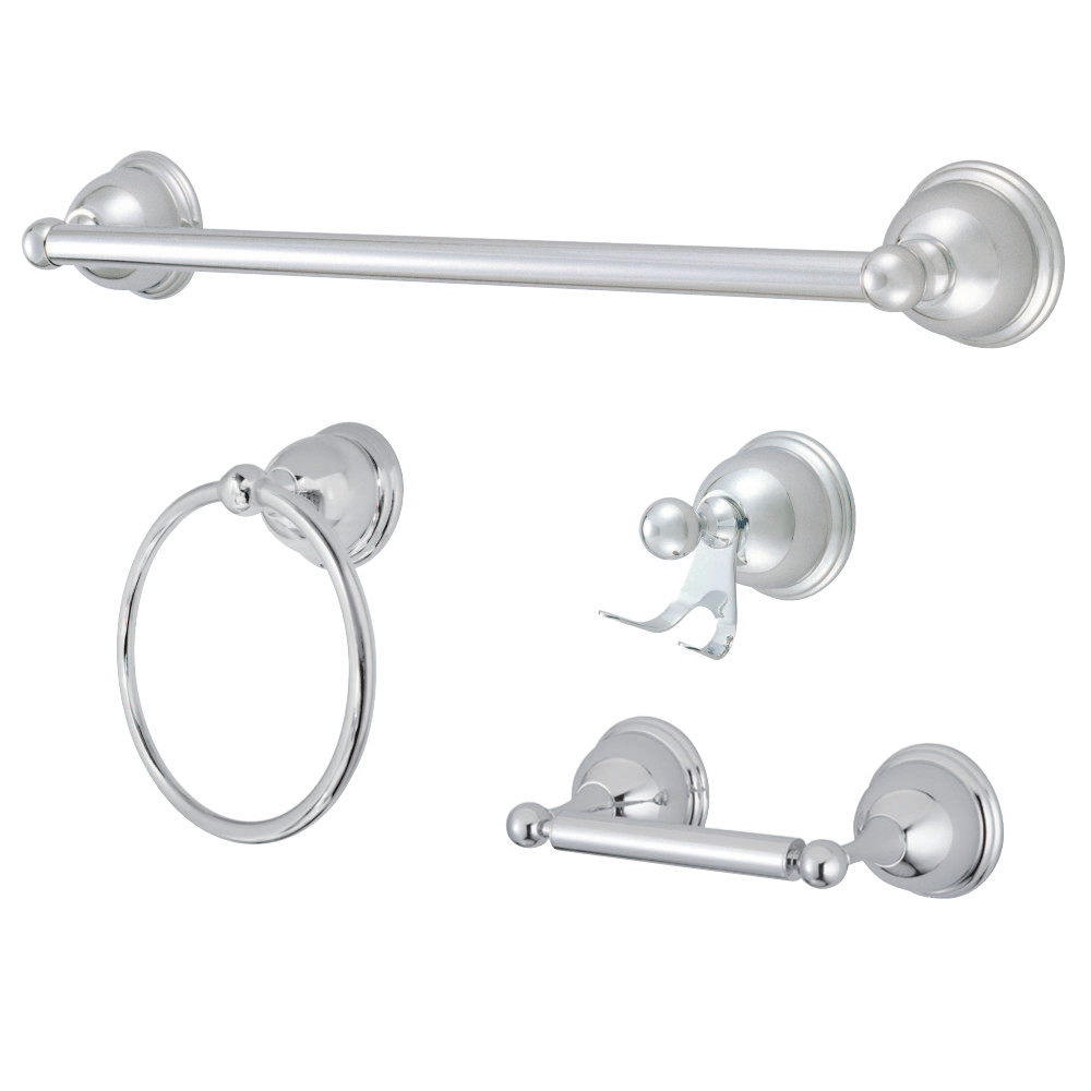 2.75 in. Restoration Bathroom Hardware, Polished Chrome - 4 Piece