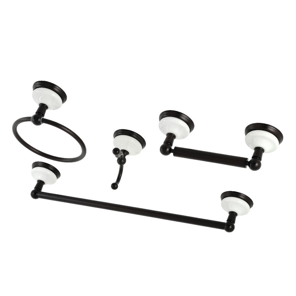 Victorian Bathroom Accessory Set - Oil Rubbed Bronze - 4 Piece - Luxurious Design