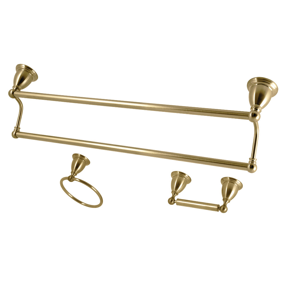 BAK175348BB 2.5 in. Heritage Bathroom Accessory Set, Brushed Brass - 3 Piece