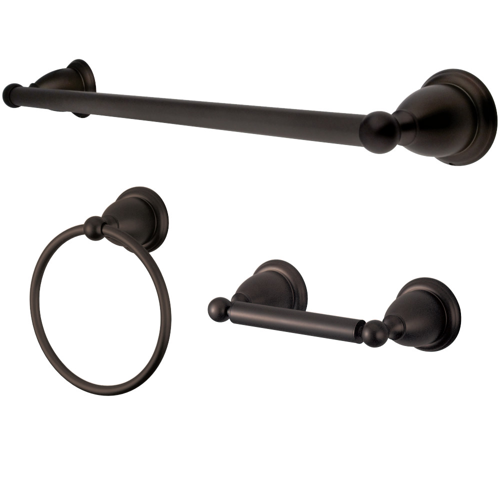 Heritage Bathroom Accessory Set - Oil Rubbed Bronze - 3 Piece