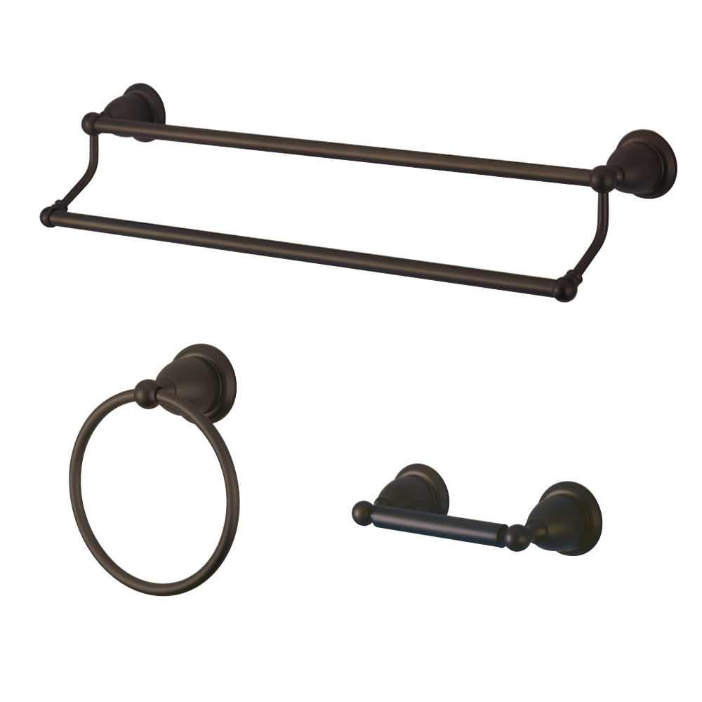 2.5 in. Heritage Bathroom Accessory Set, Oil Rubbed Bronze - 3 Piece