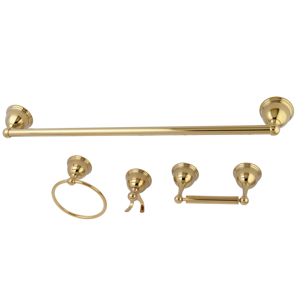 2.75 in. Restoration Bathroom Hardware, Polished Brass - 4 Piece