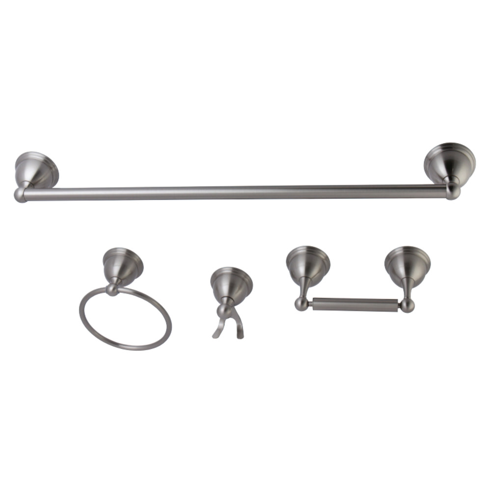 2.75 in. Restoration Bathroom Hardware, Brushed Nickel - 4 Piece