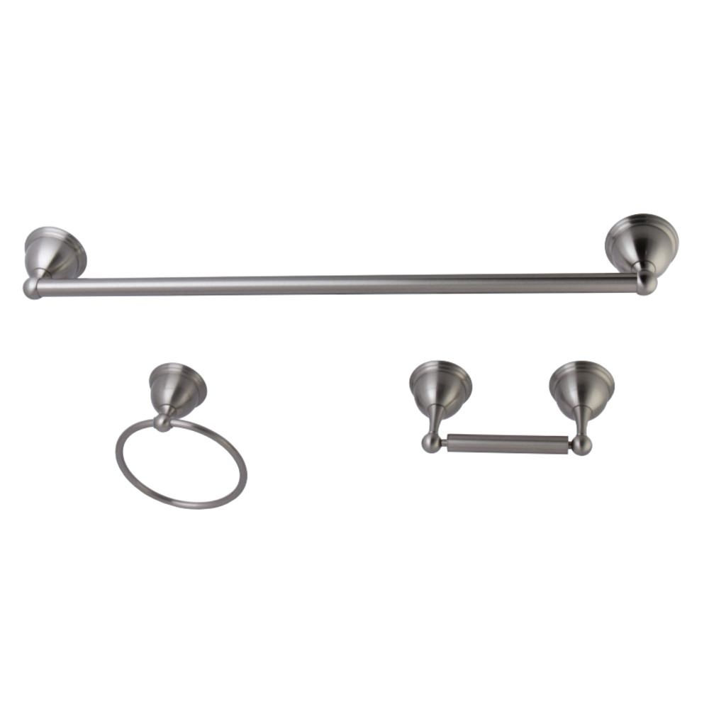 2.75 in. Restoration Bathroom Hardware, Brushed Nickel - 3 Piece