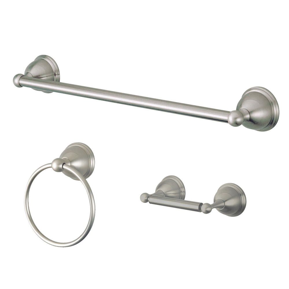 2.75 in. Restoration Bathroom Hardware, Brushed Nickel - 3 Piece