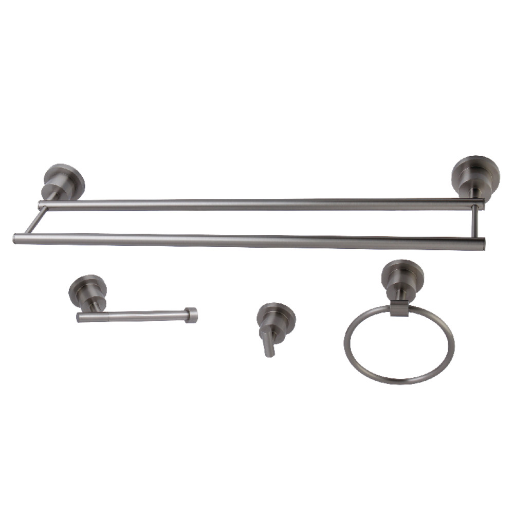 2.63 in. Bathroom Accessories Set, Brushed Nickel - 4 Piece