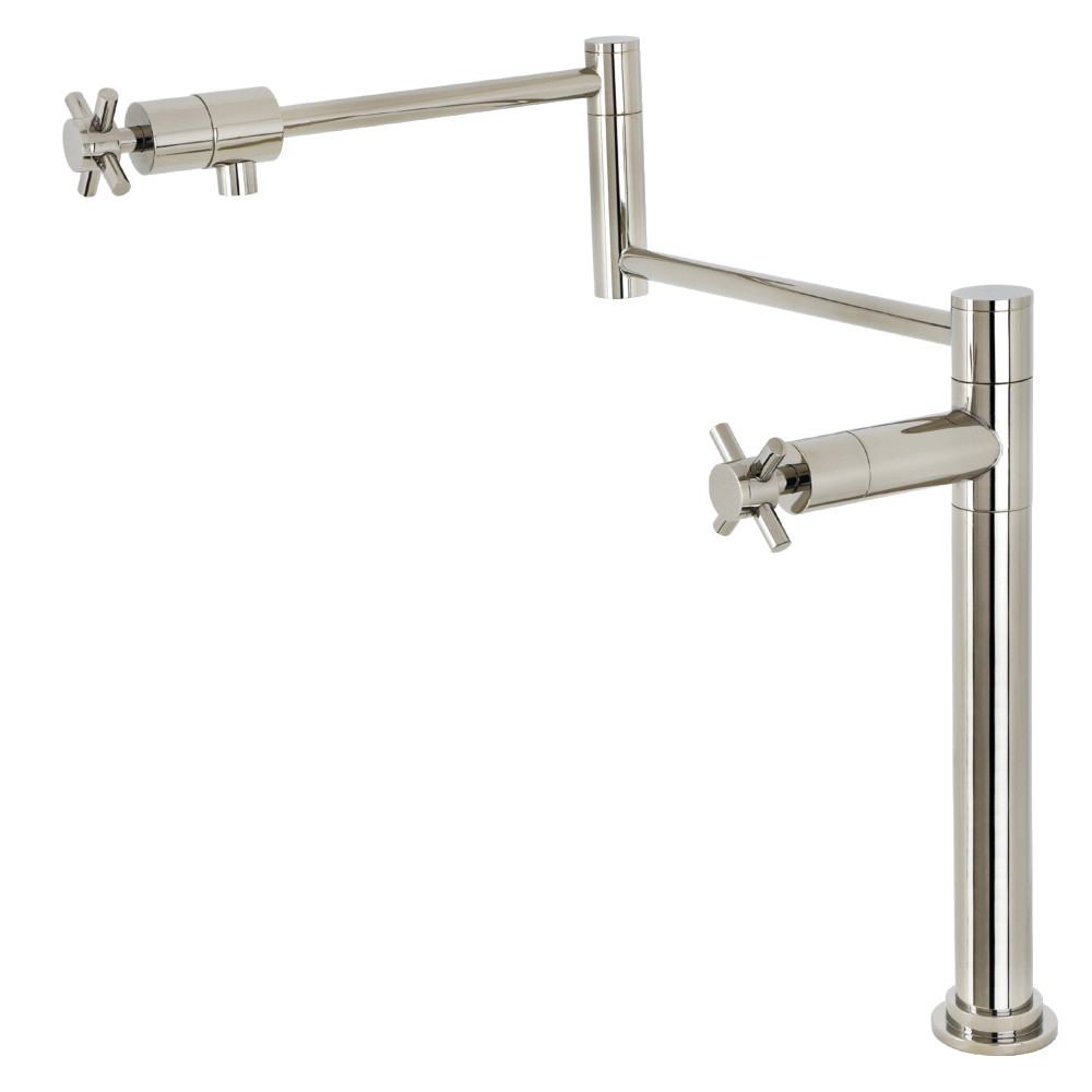 18.28 in. Concord Deck Mount Pot Filler, Polished Nickel -  KitchenCuisine, KI3013748