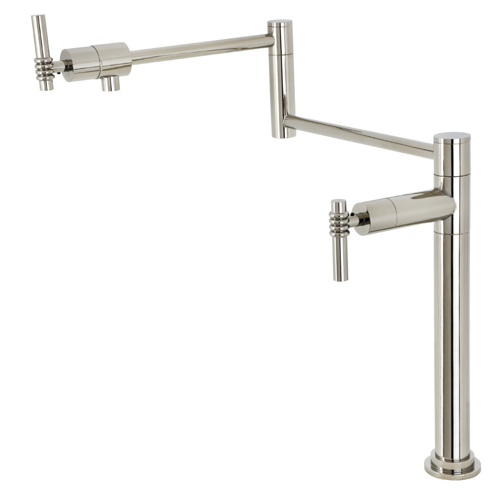 Picture of Kingston Brass KS4706ML 19.25 in. Milano Deck Mount Pot Filler, Polished Nickel